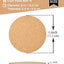Posavasos corcho doble capa 6pulg 6uds