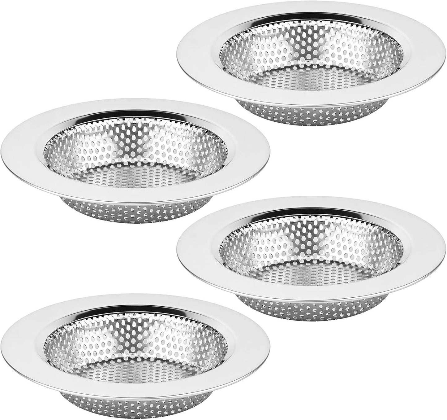 Colador drenaje cocina set 4 acero inox 4.4pulg