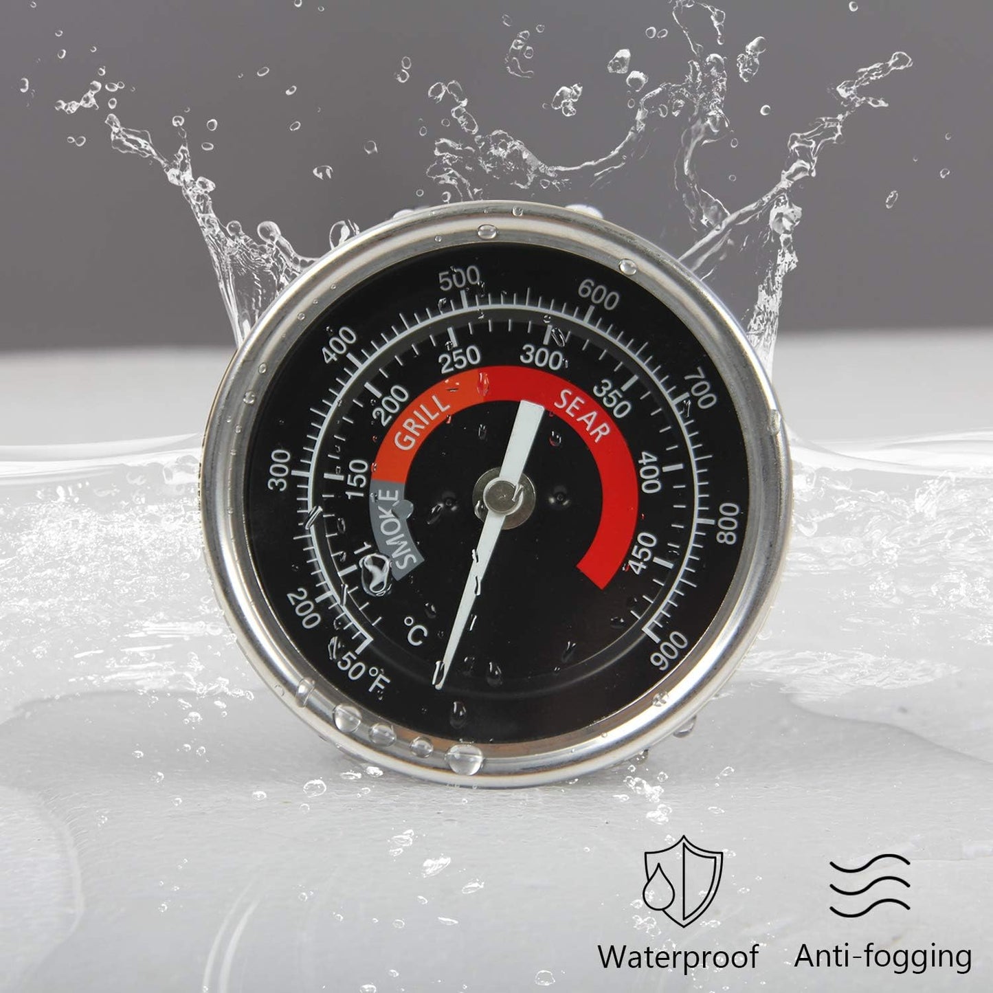 Termómetro acero inox para parrilla Kamado Joe 150-900°F