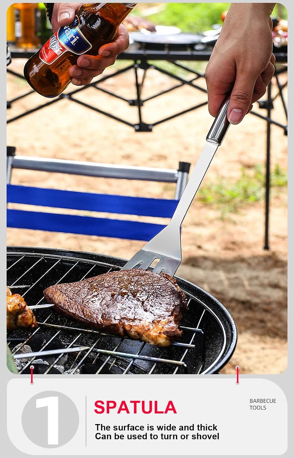 Juego Accesorios Parrilla Acero Inox Asar