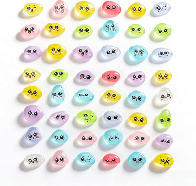 48 Pzas Mini Figuras Resina Caras Meme Decoración