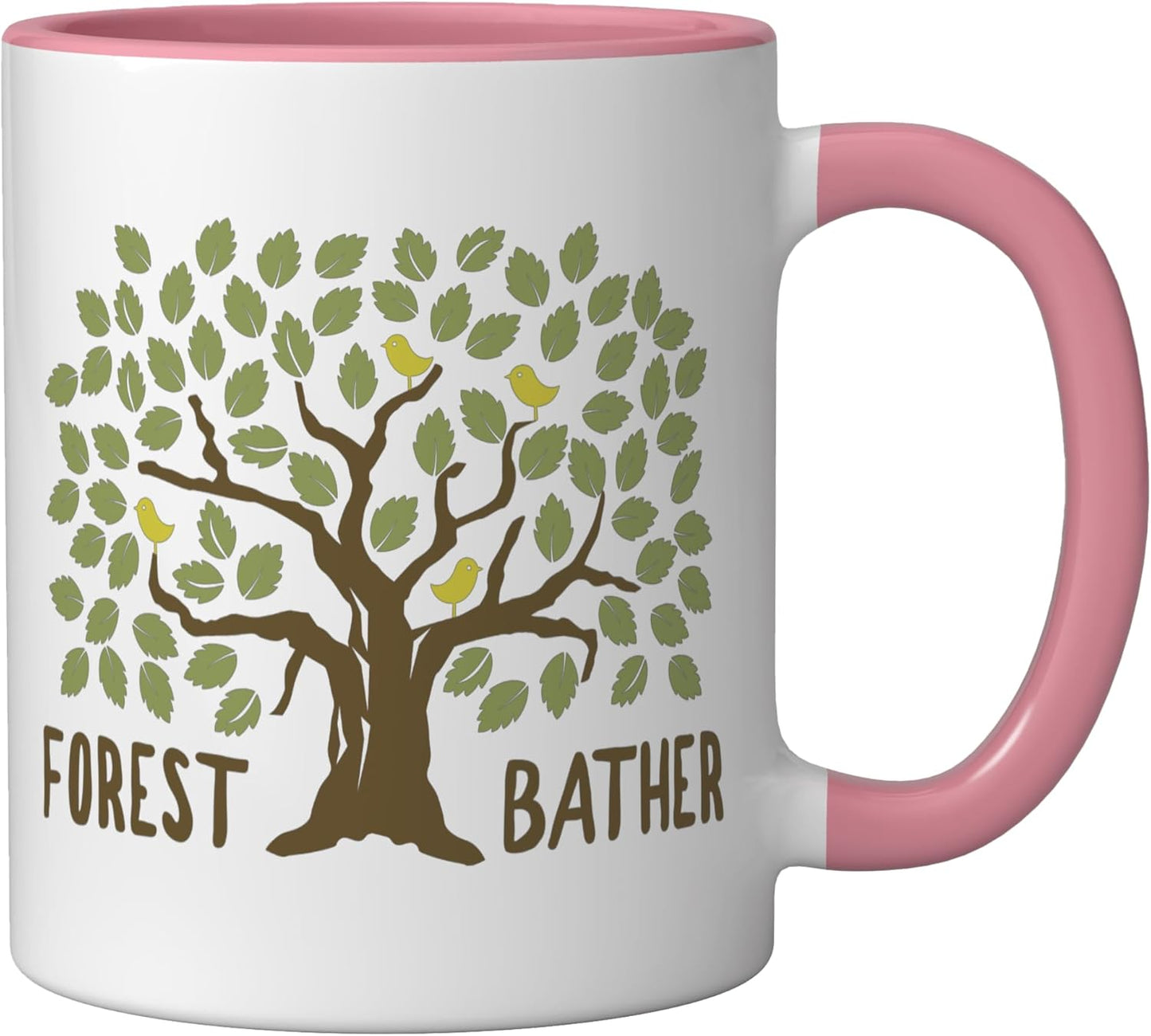 Taza Cerámica Forest Bather Rosa/Blanca