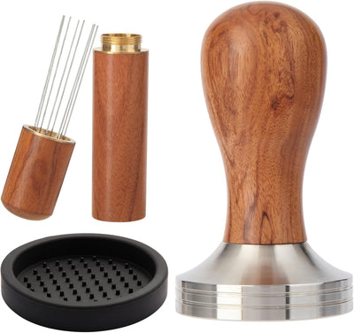 Kit manipulación espresso madera con almohadilla