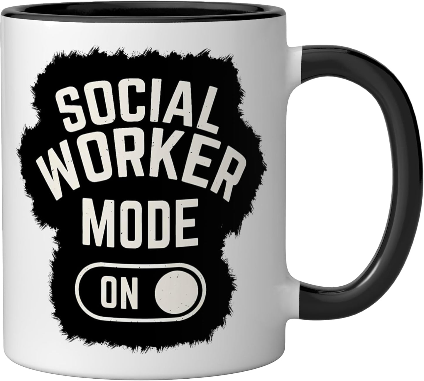 Taza Cerámica Social Worker Negro/Blanco
