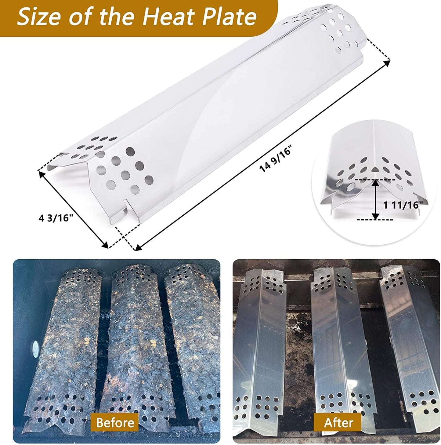 Kit repuesto parrilla Nexgrill 720-0830H acero inox