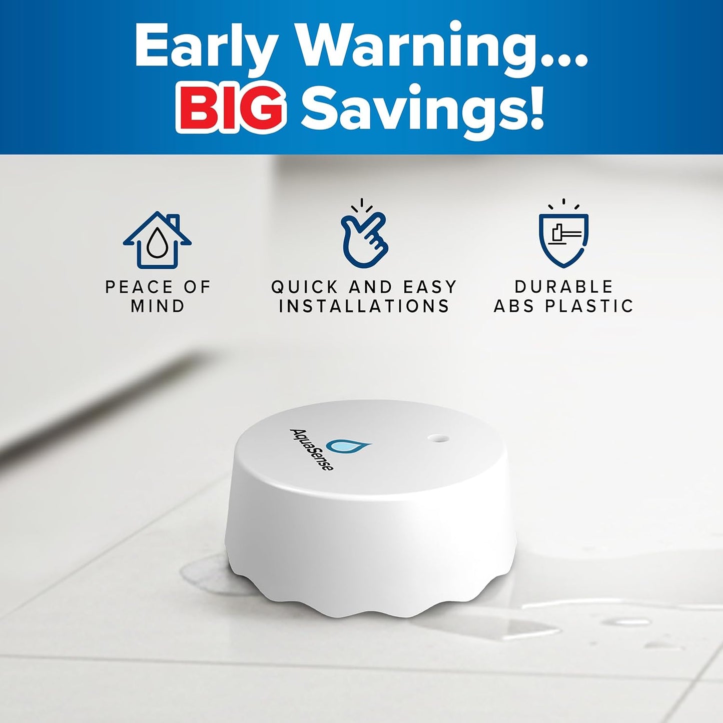 Sensor fugas agua inalámbrico alertas instantáneas hogar