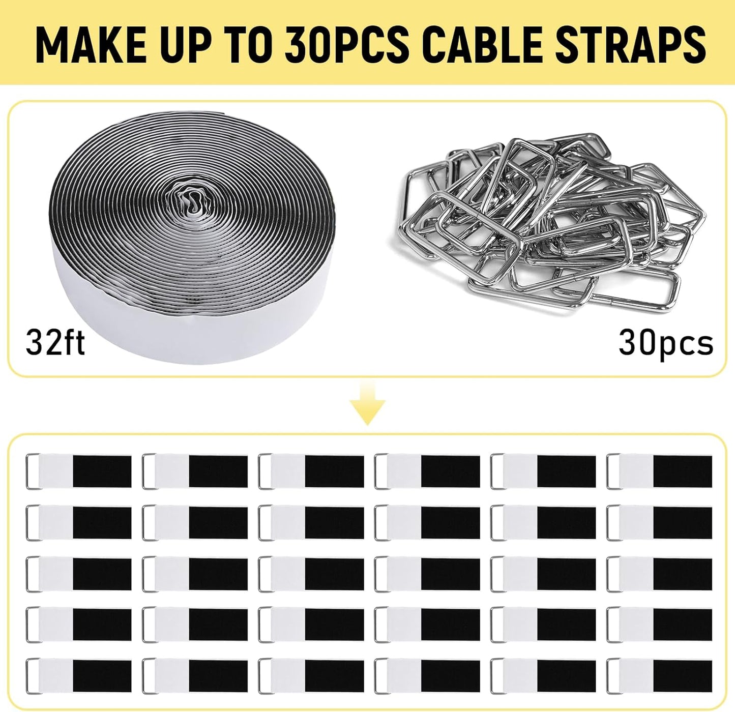 Correas gancho bucle 1.5pulg x32pies con hebilla metal