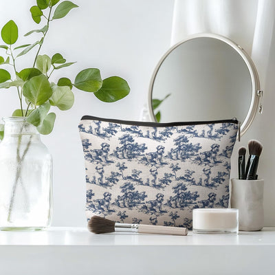 Bolsa cosméticos Dachshund azul y blanco 52 EU