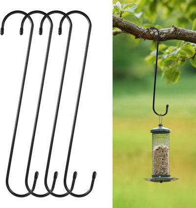 Ganchos S 12pulg metal negro para plantas colgantes y campanillas