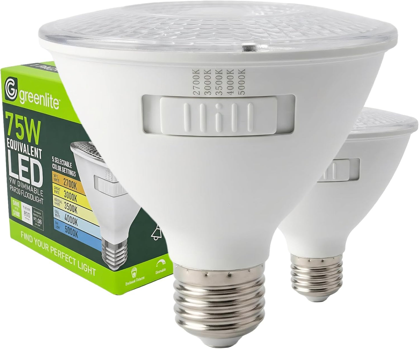 Bombilla LED PAR30 E26 9W 5 Colores