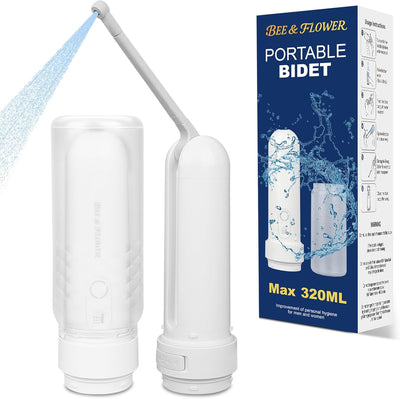 Bidé portátil recargable IPX7 rociador impermeable blanco