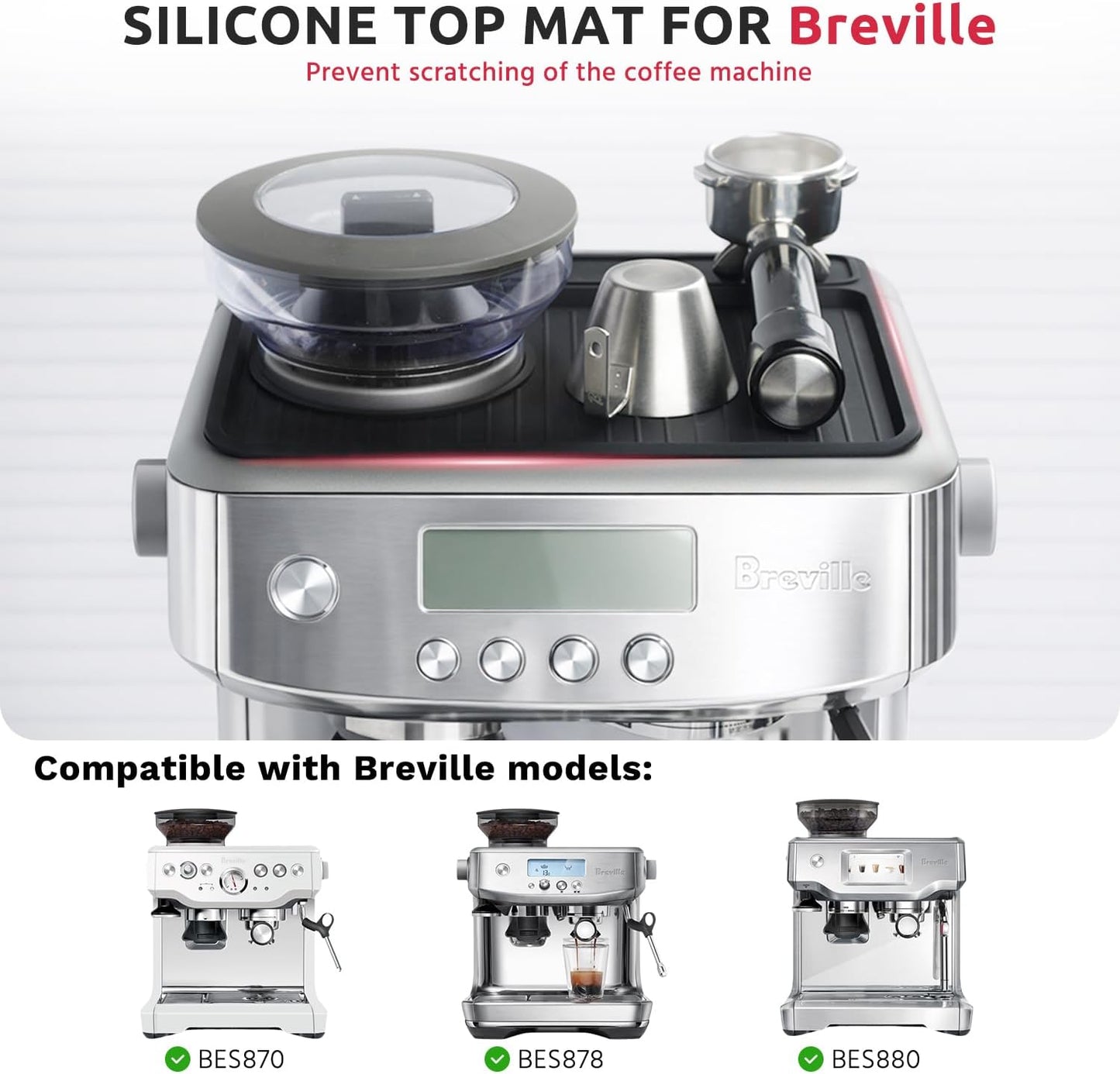 Tapete superior Breville Barista 870/878/880 silicona impermeable