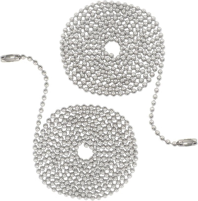2 Extensores Cadena Ventilador Techo 95pulg Conectores Bola Cobre