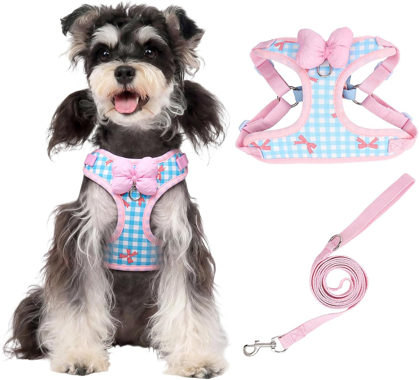 Arnés ajustable para perros pequeños y gatos con correa reflectante