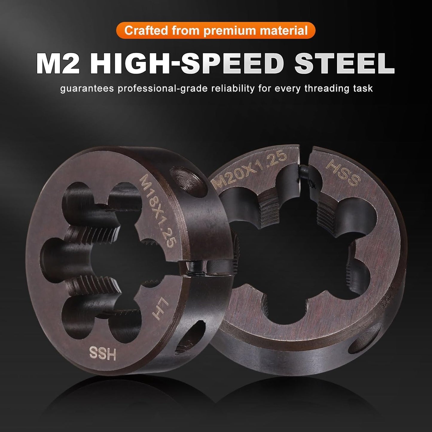 Troquel M18x1.25 métrico ajustable acero alta velocidad para cortar