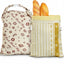 Bolsas de pan de cera de abejas con diseño floral, paquete de 2