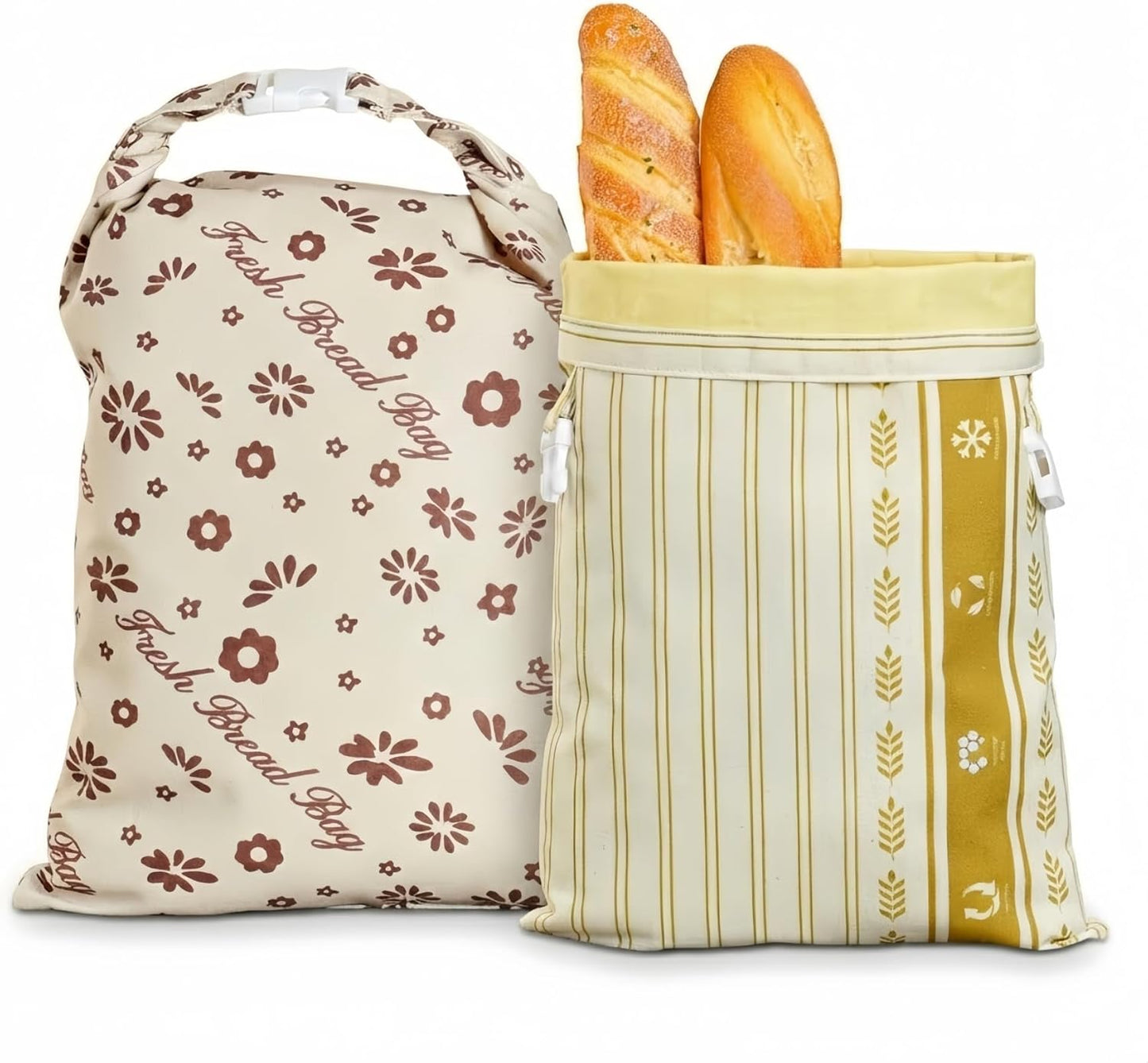 Bolsas de pan de cera de abejas con diseño floral, paquete de 2