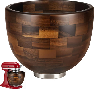 Tazón Mezclar Madera Nogal Comp KitchenAid 4.5-5qt Base Acero Inox