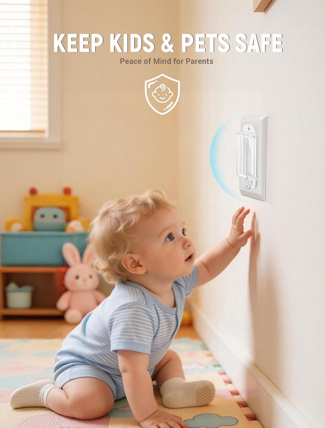 Pack 2 Fundas Interruptor Pared Prueba Bebés Con S