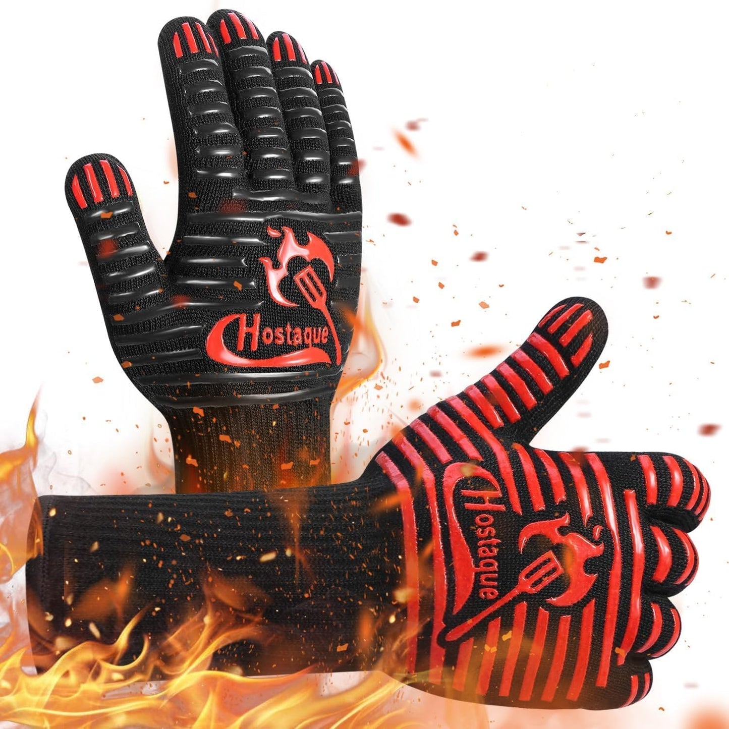 Guantes parrilla resistentes 1472 ℉ antideslizantes para hombres