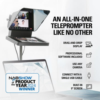 Set Teleprompter Full HD para Webcam OBS Zoom Teams