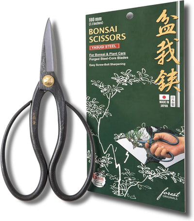 Tijeras bonsái acero carbono 7pulg fabricadas Japón