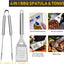 34 Accesorios Parrilla Acero Inox 16pulg Termómetro