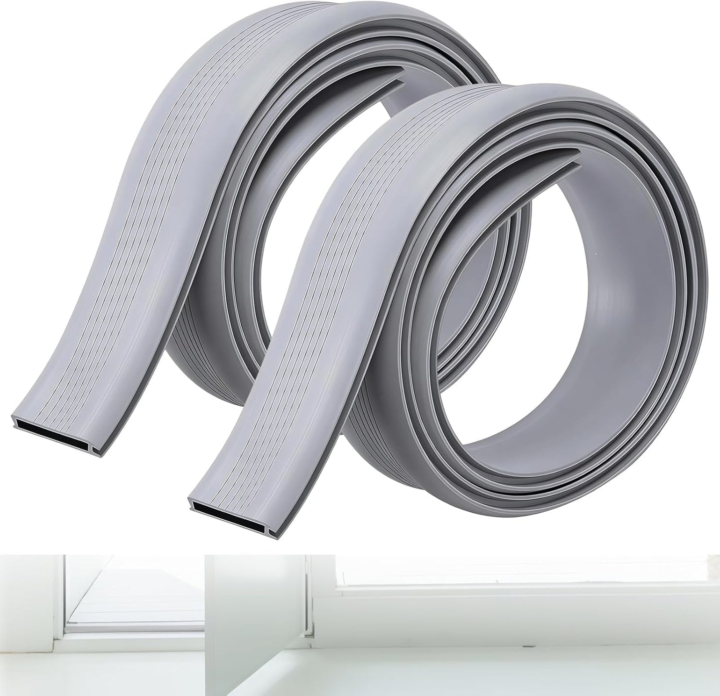 2 Insertos umbral puerta 39pulg comp aluminio 1-5/16x3/8
