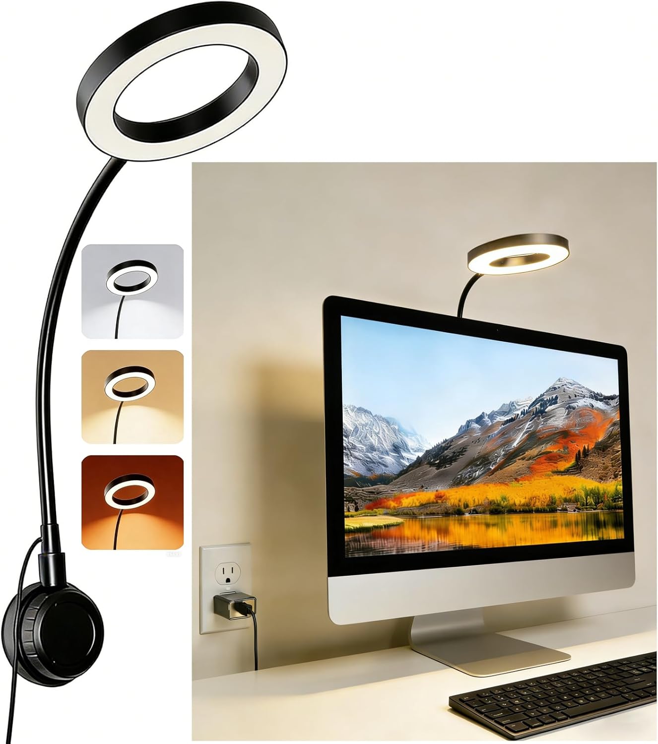 Lámpara LED succionadora 3 modos 10 brillos oficina