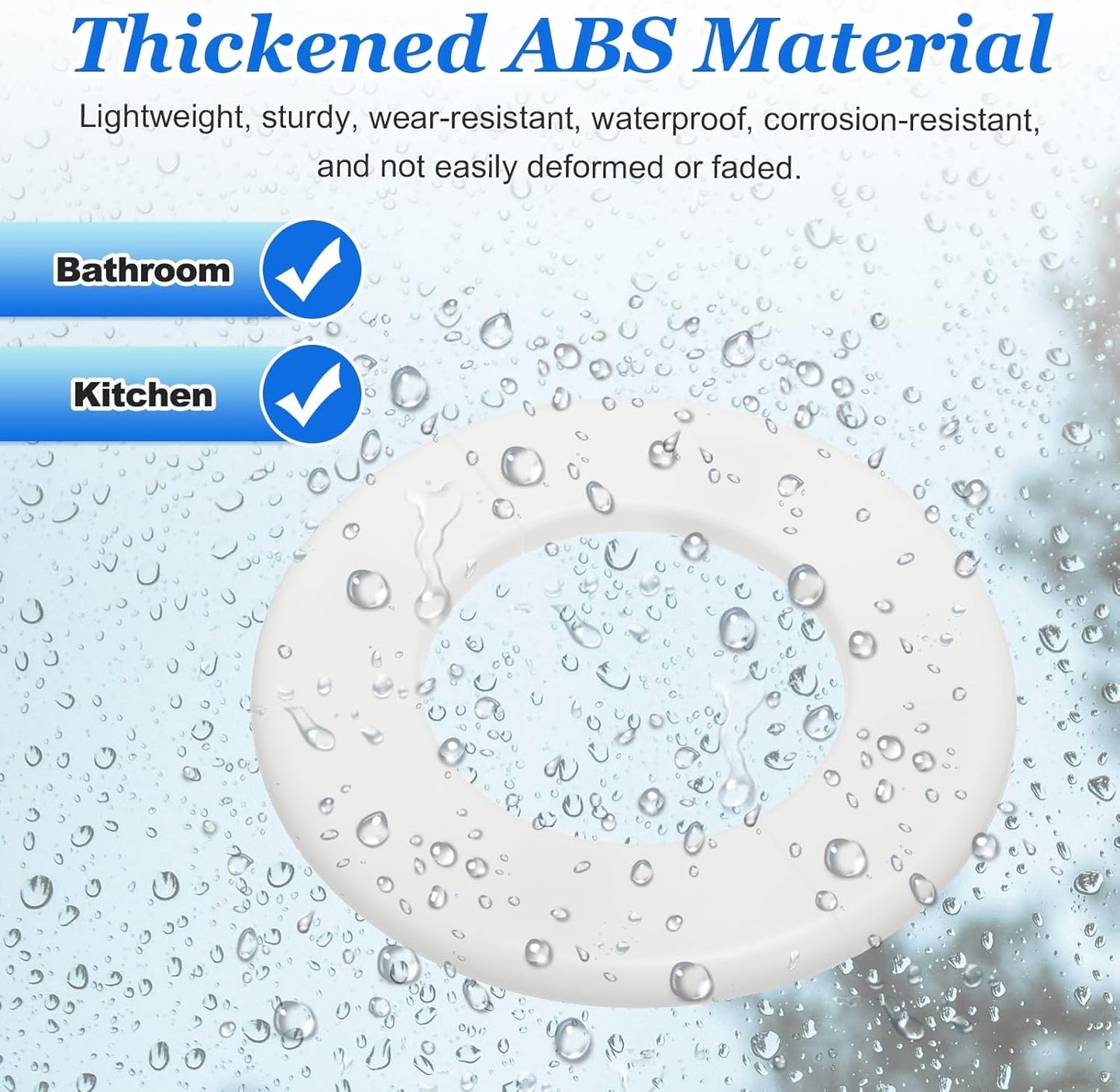 Brida dividida pared placa ABS para brazo ducha 3.071in
