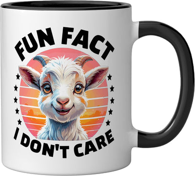 Taza cerámica divertida de cabra negra/blanca