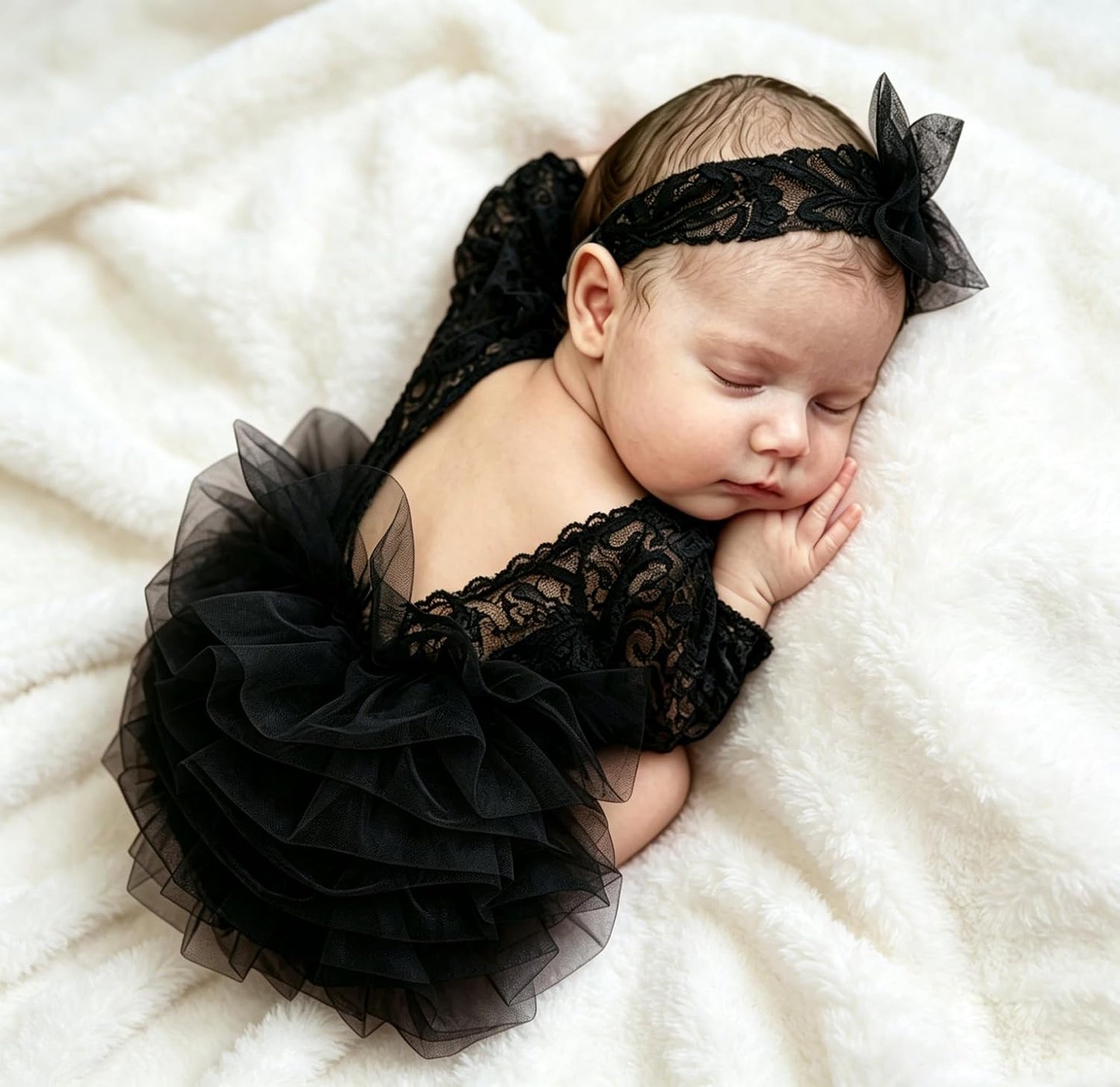 Traje foto recién nacido con diadema 0-3 meses