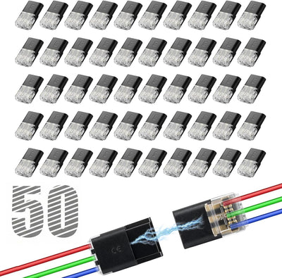Conectores LED enchufables 3 pines para cables 20-22 AWG