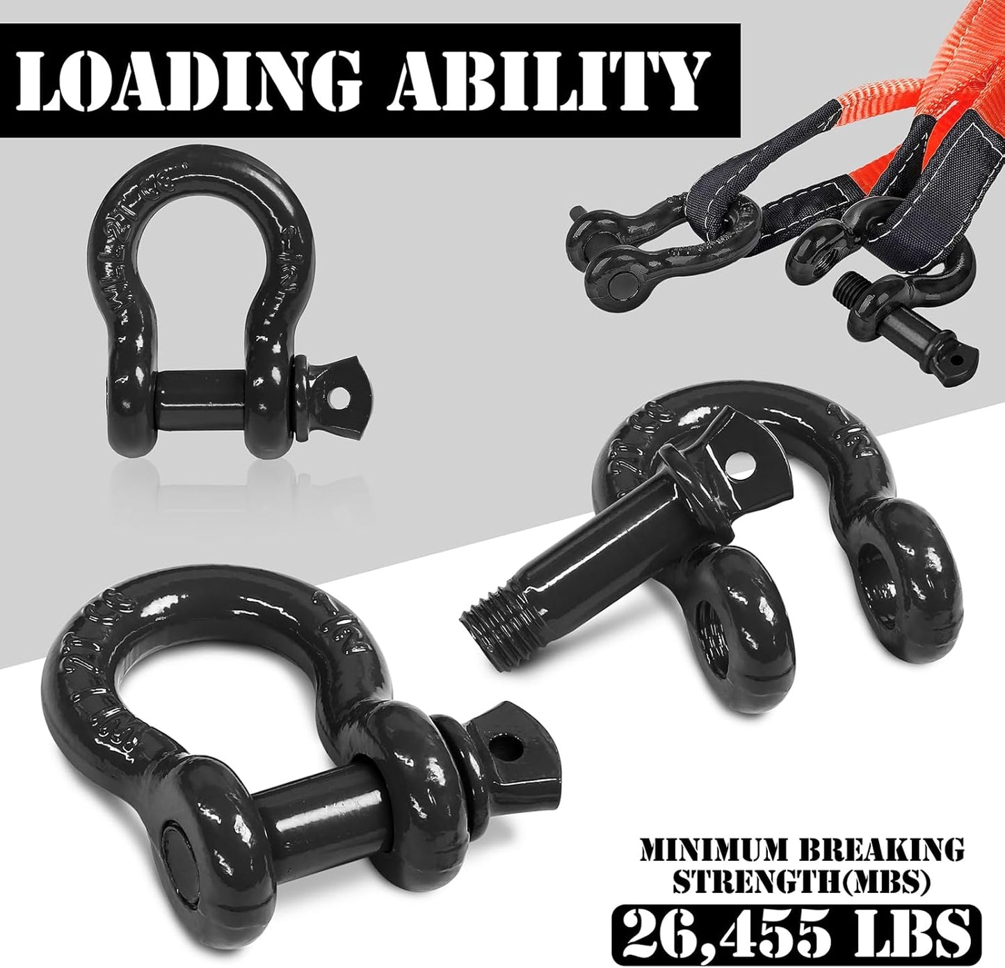 Grillete anillo D 1/2 pulg con pasador 5/8 pulg 2T WLL