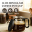 Taza de café de vidrio 16 oz con tapa a prueba de derrames