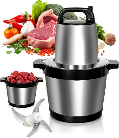 Picadora carne 8L 1200W con 4 cuchillas y 2 velocidades