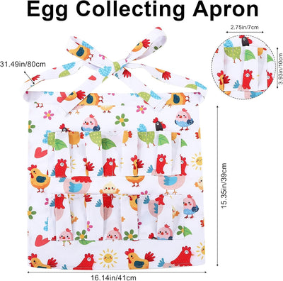 Delantal recolección huevos niños 8 bolsillos gallina pato ganso
