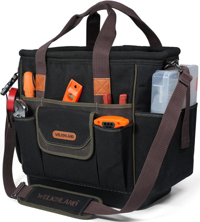 Bolsa herramientas electricista 50 bolsillos 14pulg lona encerada