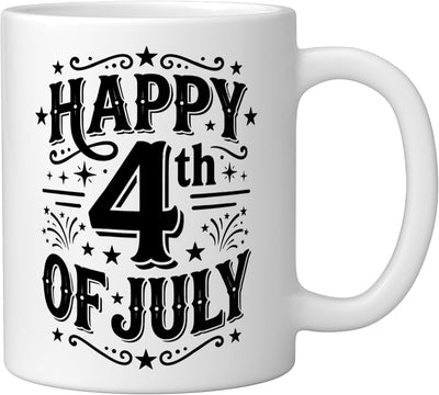Taza cerámica patriótica con bandera estadounidense