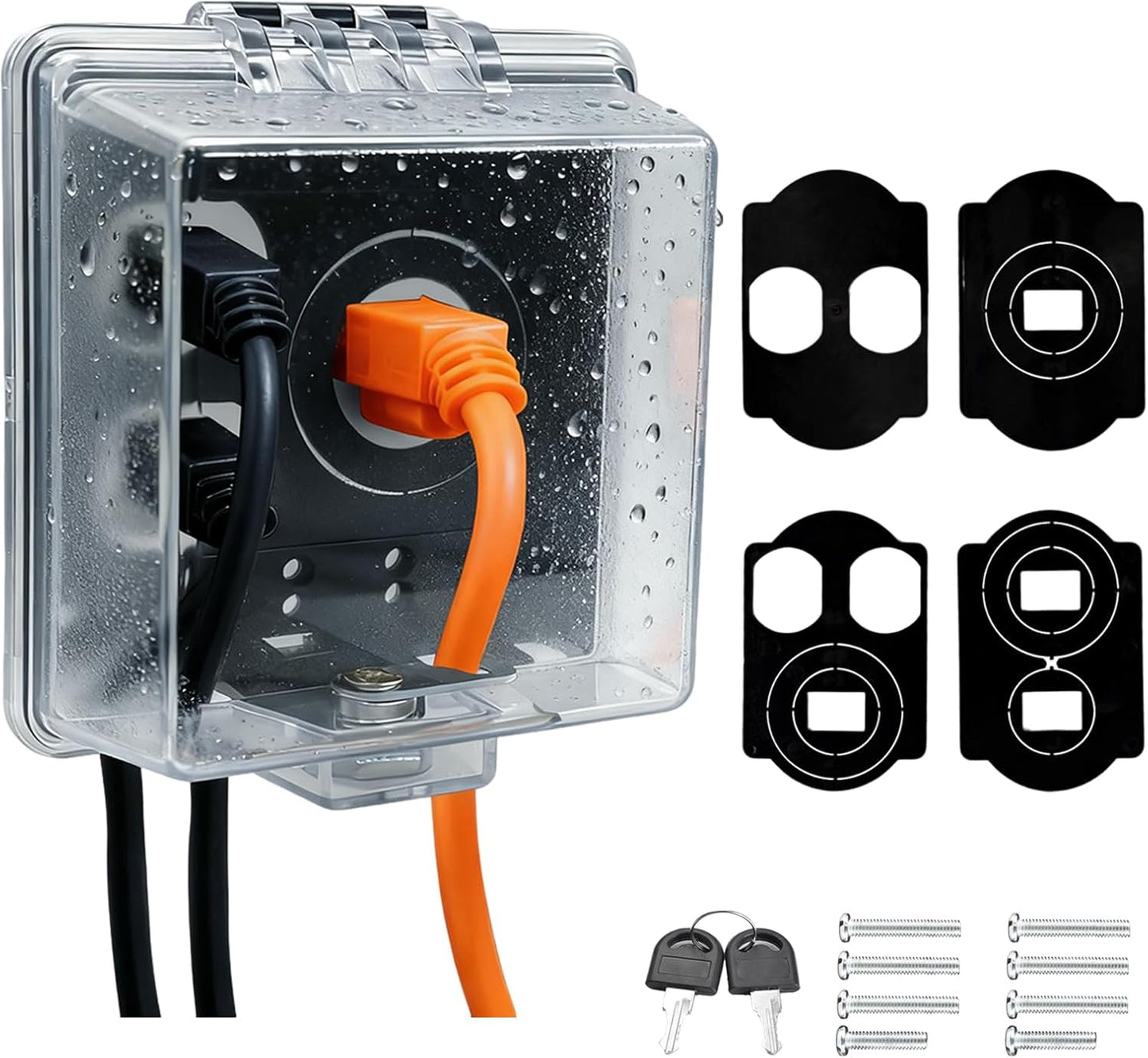 Cubierta universal salida eléctrica 2 bandas resistente intemperie