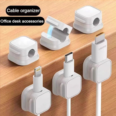 Pack 6 Organiz. Cables Magnéticos para Oficina
