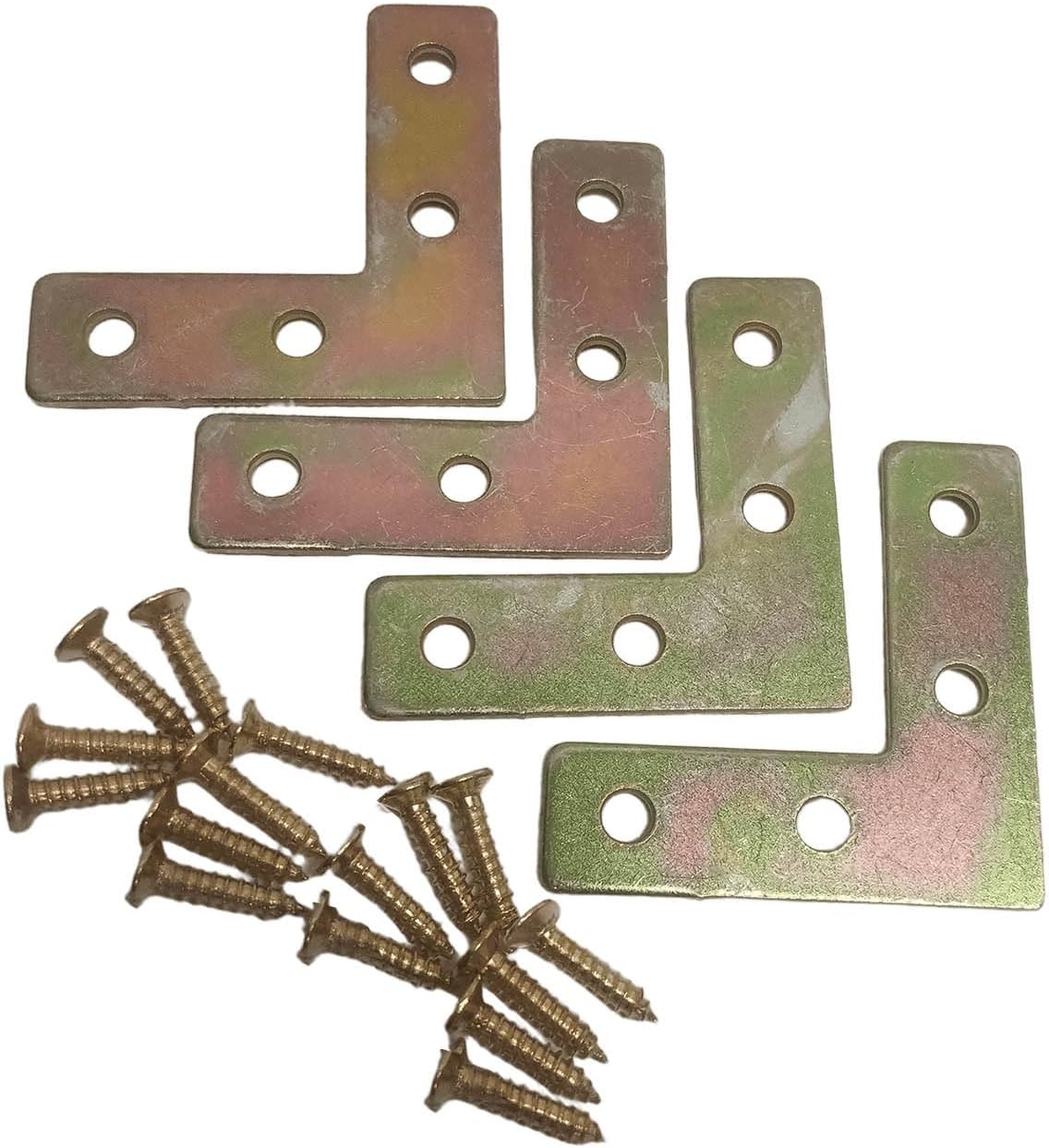 Soporte de ángulo L 2pulg metalizado set 4