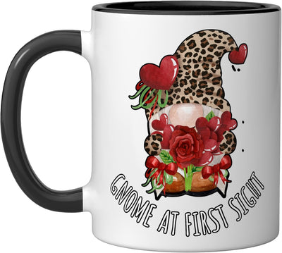 Taza de cerámica con diseño de corazón rosa y leopardo para San Valentín