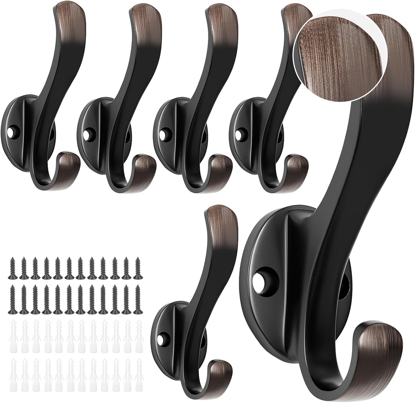 Ganchos resistente para toalla llave baño garage set 6 vintage