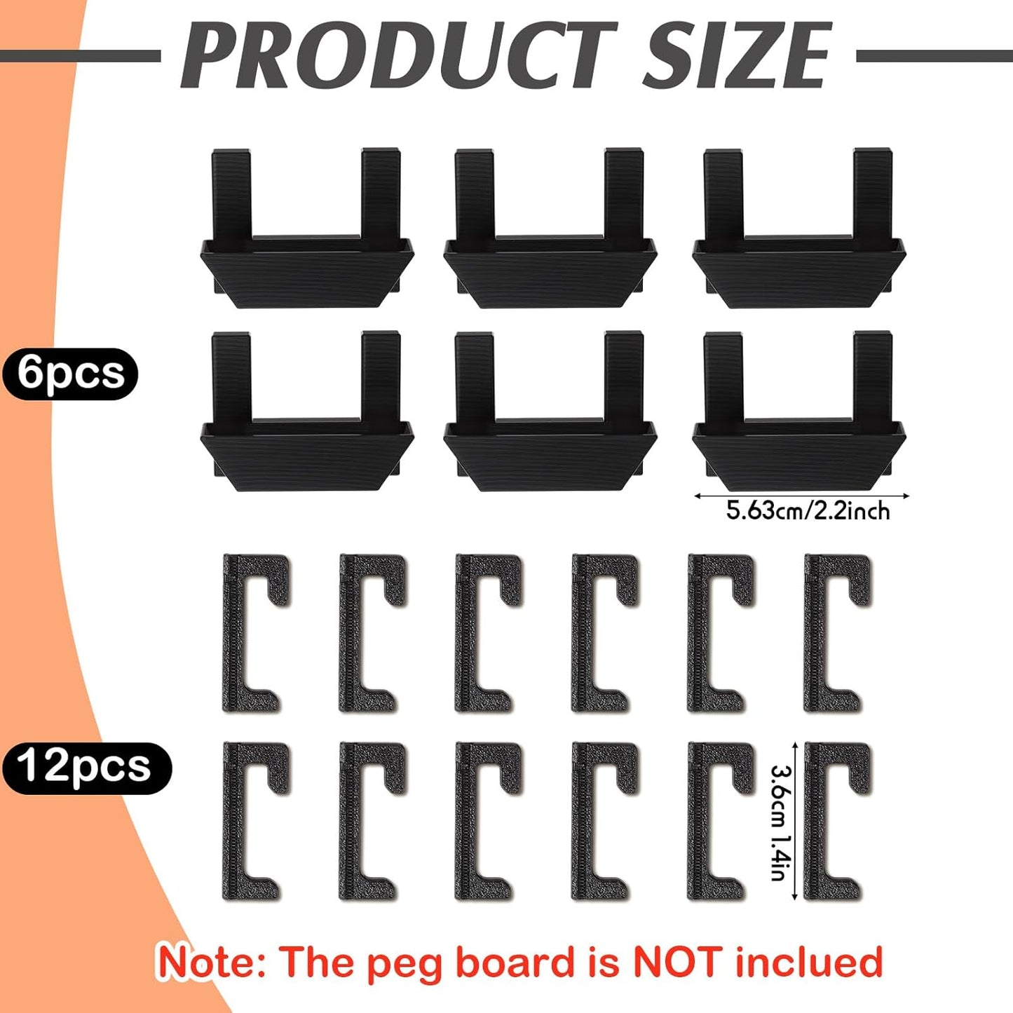 6 Soportes Alicates Plástico Tablero Destornillador Garaje