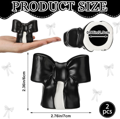 2 Tapas Cerámica Decorativas para Pernos Inodoro Negro