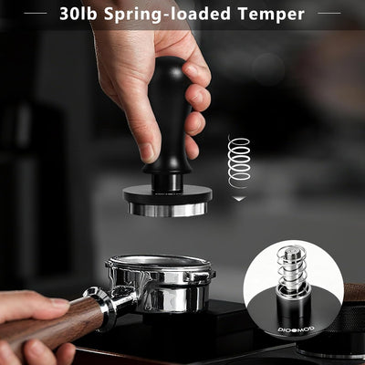 Manipulador café expreso 2.008pulg con resorte 30lb base acero inox