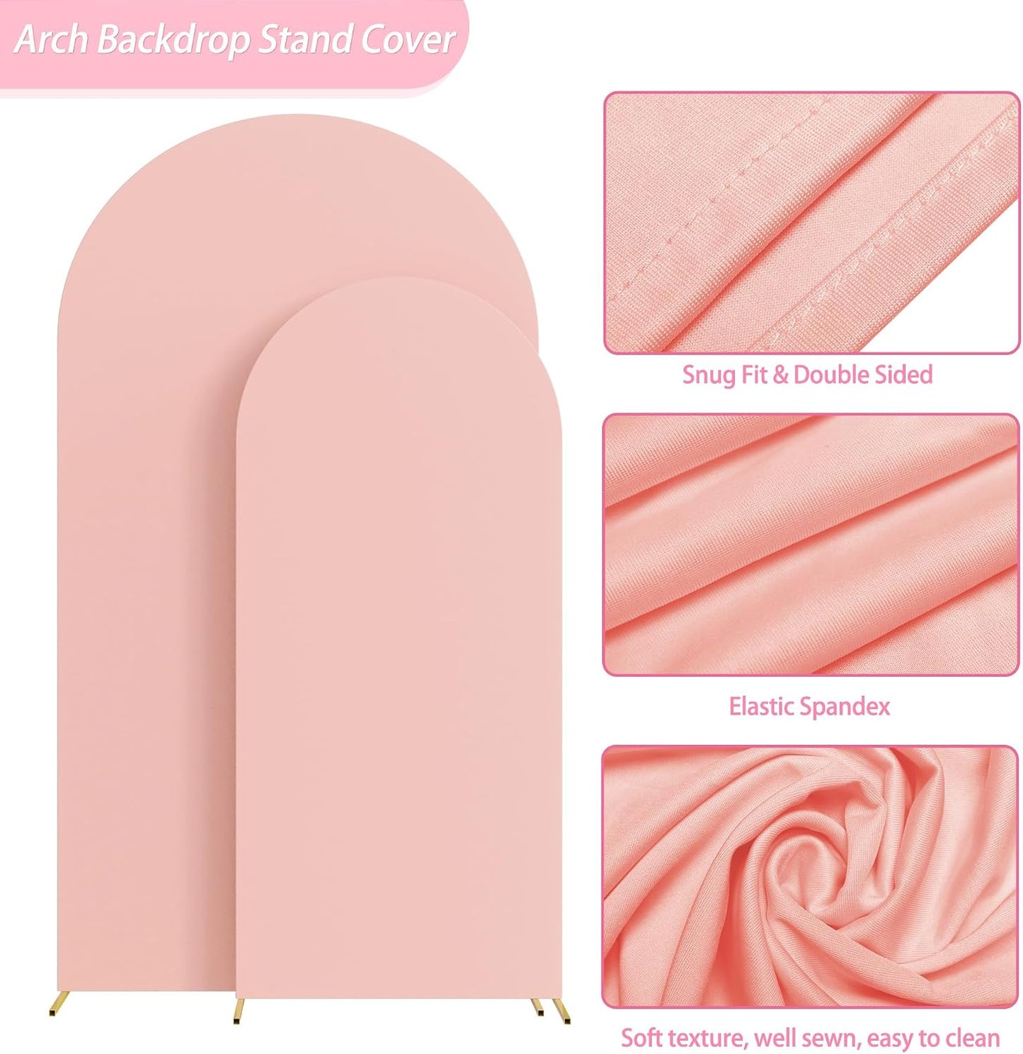 Fundas elastano arco boda 2,2m 1,8m 2 caras set 2