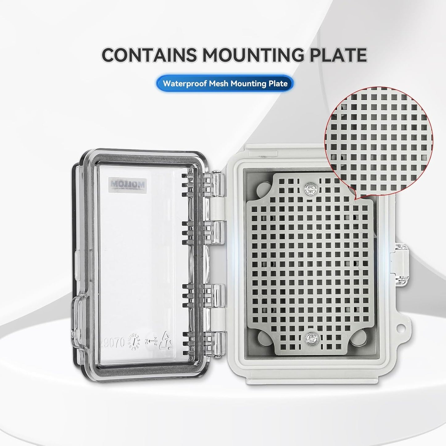 Caja conexión exterior IP67 impermeable con cubierta transparente