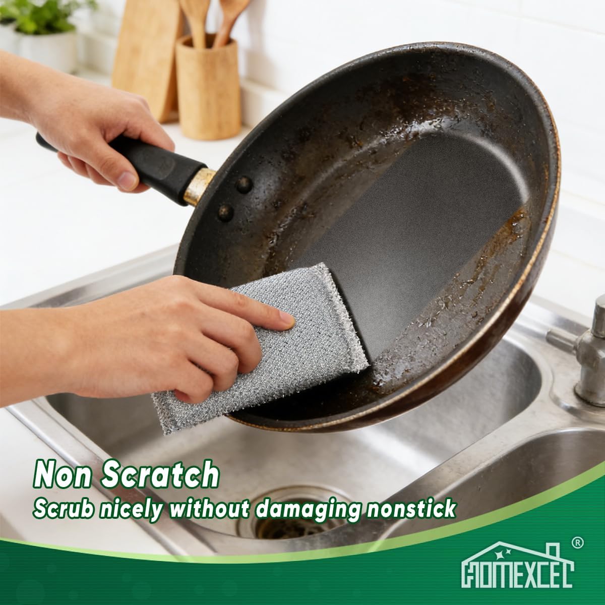 Almohadillas esponja multiusos 12 pzas antiarañazos para cocina